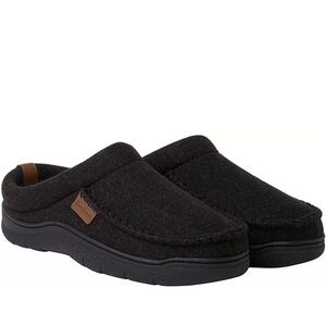 Dearfoams Men's Clog Style Memory Foam Slippers Wool Blend Medium 9/10